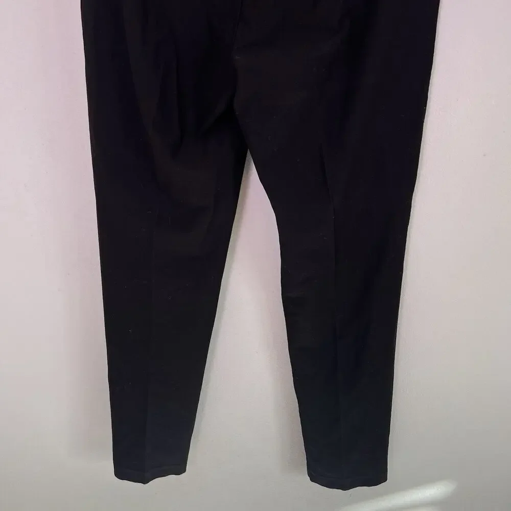 Eileen Fisher Women's Pull On Ankle Pants Stretch Black Sz 6